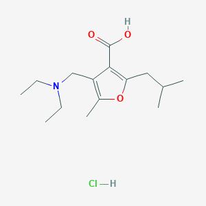 4-(Diethylaminomethyl)-5-methyl-2-(2-methylpropyl)furan-3-carboxylic acid;hydrochloride