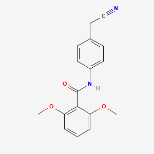 molecular formula C17H16N2O3 B4242948 N-[4-(cyanomethyl)phenyl]-2,6-dimethoxybenzamide 