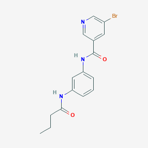 molecular formula C16H16BrN3O2 B4242950 5-bromo-N-[3-(butanoylamino)phenyl]pyridine-3-carboxamide 