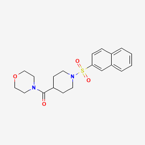 molecular formula C20H24N2O4S B4242956 Morpholin-4-yl-(1-naphthalen-2-ylsulfonylpiperidin-4-yl)methanone 