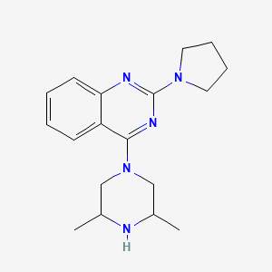 molecular formula C18H25N5 B4242966 4-(3,5-Dimethylpiperazin-1-yl)-2-(pyrrolidin-1-yl)quinazoline CAS No. 728030-57-7