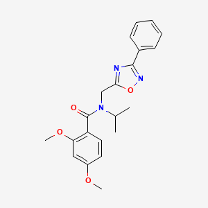 molecular formula C21H23N3O4 B4242976 N-isopropyl-2,4-dimethoxy-N-[(3-phenyl-1,2,4-oxadiazol-5-yl)methyl]benzamide 