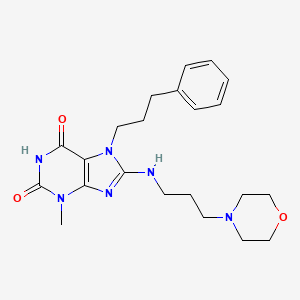 3-methyl-8-{[3-(4-morpholinyl)propyl]amino}-7-(3-phenylpropyl)-3,7-dihydro-1H-purine-2,6-dione