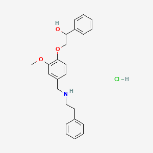 2-[2-Methoxy-4-[(2-phenylethylamino)methyl]phenoxy]-1-phenylethanol;hydrochloride