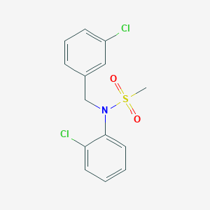 molecular formula C14H13Cl2NO2S B4243046 N-(3-chlorobenzyl)-N-(2-chlorophenyl)methanesulfonamide 