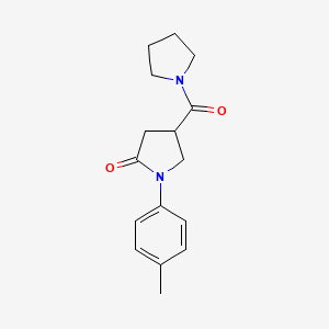 molecular formula C16H20N2O2 B4243059 1-(4-Methylphenyl)-4-(pyrrolidine-1-carbonyl)pyrrolidin-2-one 