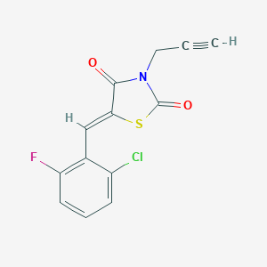 molecular formula C13H7ClFNO2S B424306 5-(2-Chloro-6-fluorobenzylidene)-3-(2-propynyl)-1,3-thiazolidine-2,4-dione 