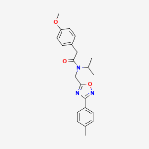 2-(4-methoxyphenyl)-N-{[3-(4-methylphenyl)-1,2,4-oxadiazol-5-yl]methyl}-N-(propan-2-yl)acetamide