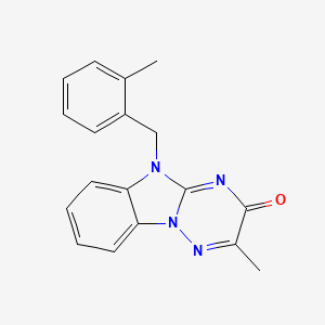 2-methyl-5-(2-methylbenzyl)[1,2,4]triazino[2,3-a]benzimidazol-3(5H)-one