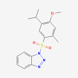 molecular formula C17H19N3O3S B4243094 1-[(5-isopropyl-4-methoxy-2-methylphenyl)sulfonyl]-1H-1,2,3-benzotriazole 