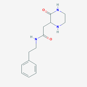 molecular formula C14H19N3O2 B4243095 2-(3-oxopiperazin-2-yl)-N-(2-phenylethyl)acetamide 