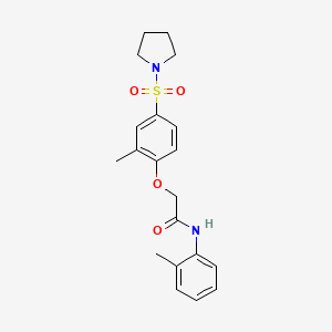 2-[2-METHYL-4-(PYRROLIDINE-1-SULFONYL)PHENOXY]-N-(2-METHYLPHENYL)ACETAMIDE