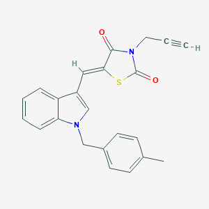 5-{[1-(4-methylbenzyl)-1H-indol-3-yl]methylene}-3-prop-2-ynyl-1,3-thiazolidine-2,4-dione