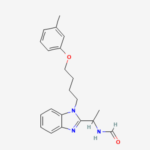 N-(1-{1-[4-(3-methylphenoxy)butyl]-1H-benzimidazol-2-yl}ethyl)formamide