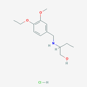 2-[(4-Ethoxy-3-methoxyphenyl)methylamino]butan-1-ol;hydrochloride