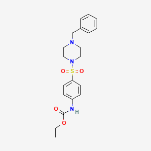 molecular formula C20H25N3O4S B4243113 ethyl N-[4-(4-benzylpiperazin-1-yl)sulfonylphenyl]carbamate 