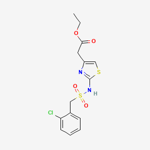 ETHYL 2-{2-[(2-CHLOROPHENYL)METHANESULFONAMIDO]-1,3-THIAZOL-4-YL}ACETATE