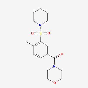 4-[4-methyl-3-(1-piperidinylsulfonyl)benzoyl]morpholine