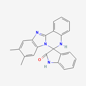 molecular formula C23H18N4O B4243130 9,10-dimethyl-5H-spiro[benzimidazo[1,2-c]quinazoline-6,3'-indol]-2'(1'H)-one 