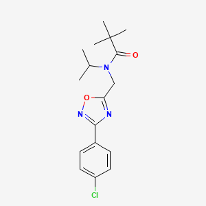 N-{[3-(4-chlorophenyl)-1,2,4-oxadiazol-5-yl]methyl}-2,2-dimethyl-N-(propan-2-yl)propanamide