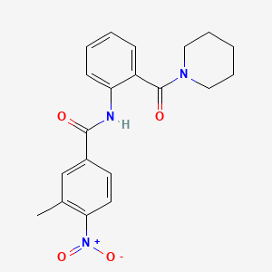 3-methyl-4-nitro-N-[2-(1-piperidinylcarbonyl)phenyl]benzamide