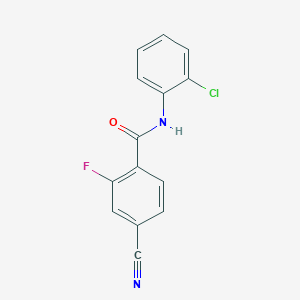 molecular formula C14H8ClFN2O B4243164 N-(2-chlorophenyl)-4-cyano-2-fluorobenzamide 