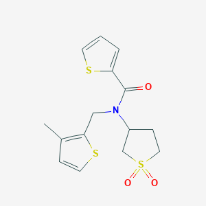 molecular formula C15H17NO3S3 B4243165 N-(11-DIOXO-1LAMBDA6-THIOLAN-3-YL)-N-[(3-METHYLTHIOPHEN-2-YL)METHYL]THIOPHENE-2-CARBOXAMIDE 