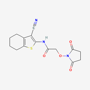 N-(3-cyano-4,5,6,7-tetrahydro-1-benzothiophen-2-yl)-2-[(2,5-dioxopyrrolidin-1-yl)oxy]acetamide