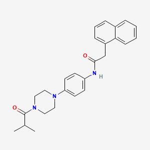 N-[4-[4-(2-methylpropanoyl)piperazin-1-yl]phenyl]-2-naphthalen-1-ylacetamide