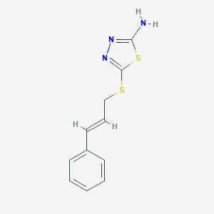 molecular formula C11H11N3S2 B424326 5-(Cinnamylsulfanyl)-1,3,4-thiadiazol-2-ylamine CAS No. 345988-11-6