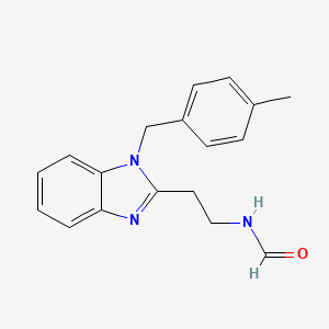 N-(2-{1-[(4-METHYLPHENYL)METHYL]-1H-1,3-BENZODIAZOL-2-YL}ETHYL)FORMAMIDE