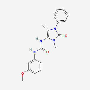 molecular formula C19H20N4O3 B4243325 N-(3,5-dimethyl-2-oxo-1-phenyl-2,3-dihydro-1H-imidazol-4-yl)-N'-(3-methoxyphenyl)urea 