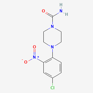 molecular formula C11H13ClN4O3 B4243338 4-(4-Chloro-2-nitrophenyl)piperazine-1-carboxamide 