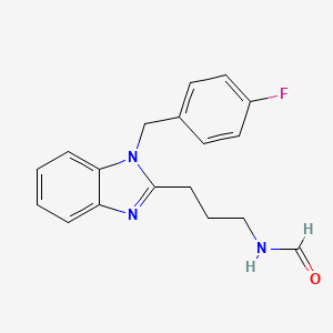 N-(3-{1-[(4-FLUOROPHENYL)METHYL]-1H-1,3-BENZODIAZOL-2-YL}PROPYL)FORMAMIDE