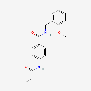 N-[(2-METHOXYPHENYL)METHYL]-4-PROPANAMIDOBENZAMIDE