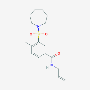 N-allyl-3-(1-azepanylsulfonyl)-4-methylbenzamide