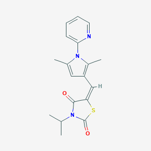5-{[2,5-dimethyl-1-(2-pyridinyl)-1H-pyrrol-3-yl]methylene}-3-isopropyl-1,3-thiazolidine-2,4-dione