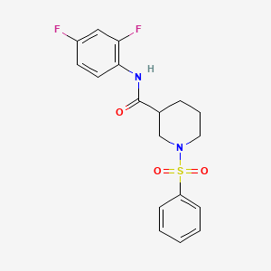 N-(2,4-difluorophenyl)-1-(phenylsulfonyl)-3-piperidinecarboxamide