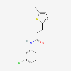 molecular formula C14H14ClNOS B4243402 N-(3-chlorophenyl)-3-(5-methylthiophen-2-yl)propanamide 