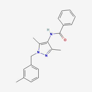 molecular formula C20H21N3O B4243407 N-{3,5-DIMETHYL-1-[(3-METHYLPHENYL)METHYL]-1H-PYRAZOL-4-YL}BENZAMIDE 