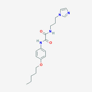 molecular formula C19H26N4O3 B424341 N~1~-[3-(1H-imidazol-1-yl)propyl]-N~2~-[4-(pentyloxy)phenyl]ethanediamide 