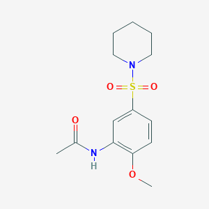 molecular formula C14H20N2O4S B4243415 N-(2-methoxy-5-piperidin-1-ylsulfonylphenyl)acetamide 