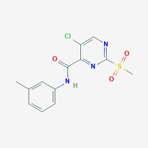 5-chloro-N-(3-methylphenyl)-2-(methylsulfonyl)-4-pyrimidinecarboxamide