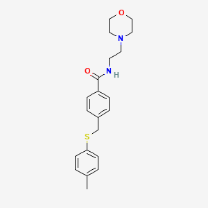 4-{[(4-methylphenyl)thio]methyl}-N-[2-(4-morpholinyl)ethyl]benzamide