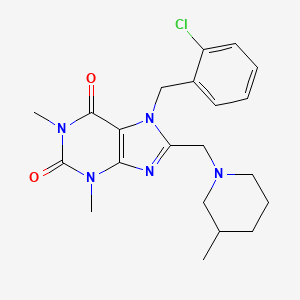 7-[(2-chlorophenyl)methyl]-1,3-dimethyl-8-[(3-methylpiperidin-1-yl)methyl]-2,3,6,7-tetrahydro-1H-purine-2,6-dione