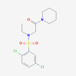 2,5-dichloro-N-ethyl-N-[2-oxo-2-(piperidin-1-yl)ethyl]benzenesulfonamide