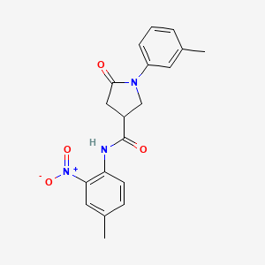 N-(4-methyl-2-nitrophenyl)-1-(3-methylphenyl)-5-oxopyrrolidine-3-carboxamide