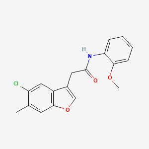 2-(5-chloro-6-methyl-1-benzofuran-3-yl)-N-(2-methoxyphenyl)acetamide