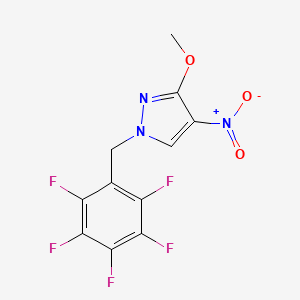 3-Methoxy-4-nitro-1-[(2,3,4,5,6-pentafluorophenyl)methyl]pyrazole