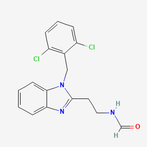 molecular formula C17H15Cl2N3O B4243548 {2-[1-(2,6-dichlorobenzyl)-1H-benzimidazol-2-yl]ethyl}formamide 